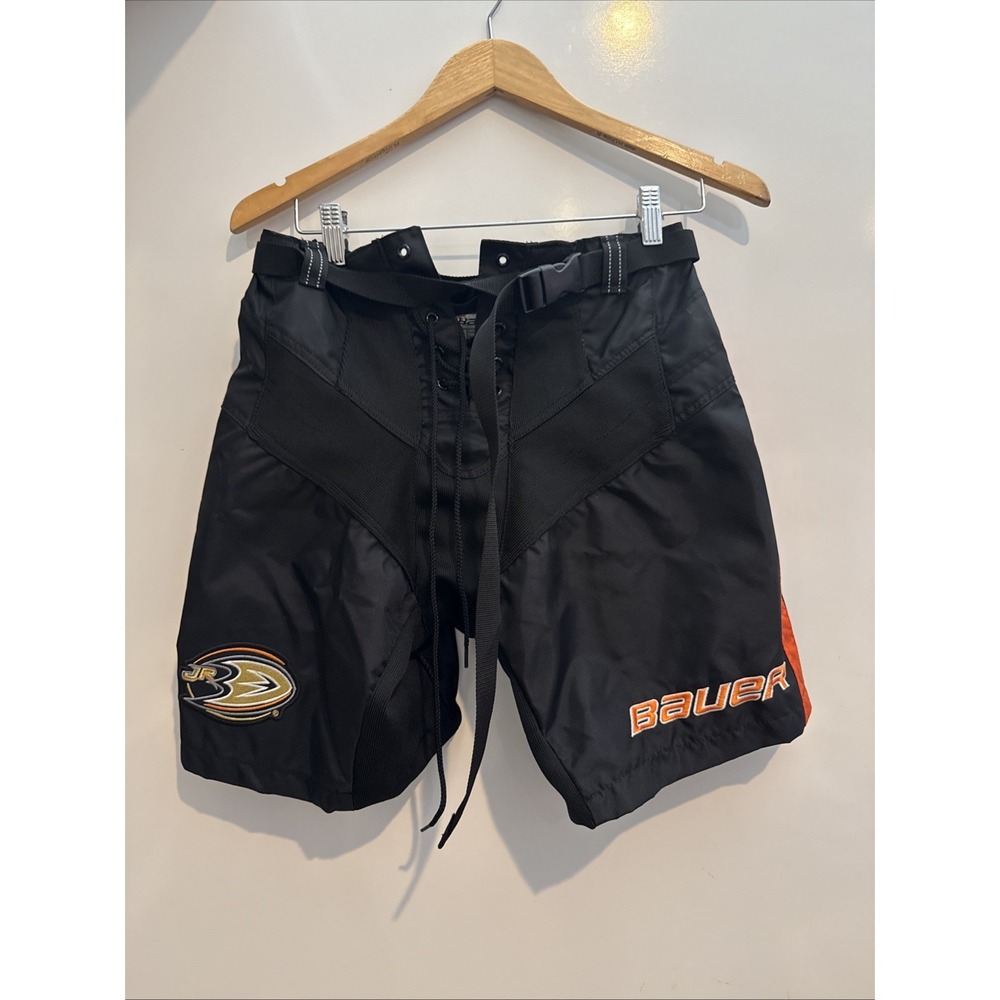 Bauer Ice Hockey Mighty Ducks Cover Shell Black Shorts - Sz Junior Large